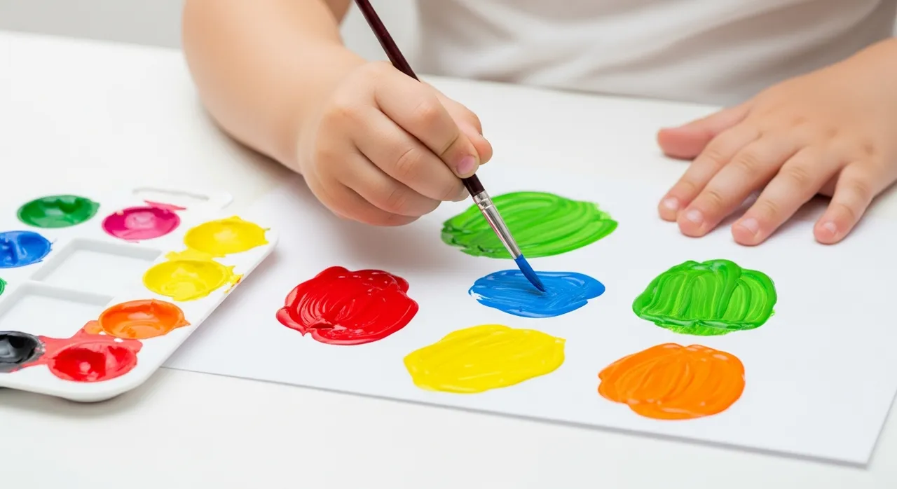 Child engaged in learning activities